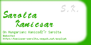 sarolta kanicsar business card